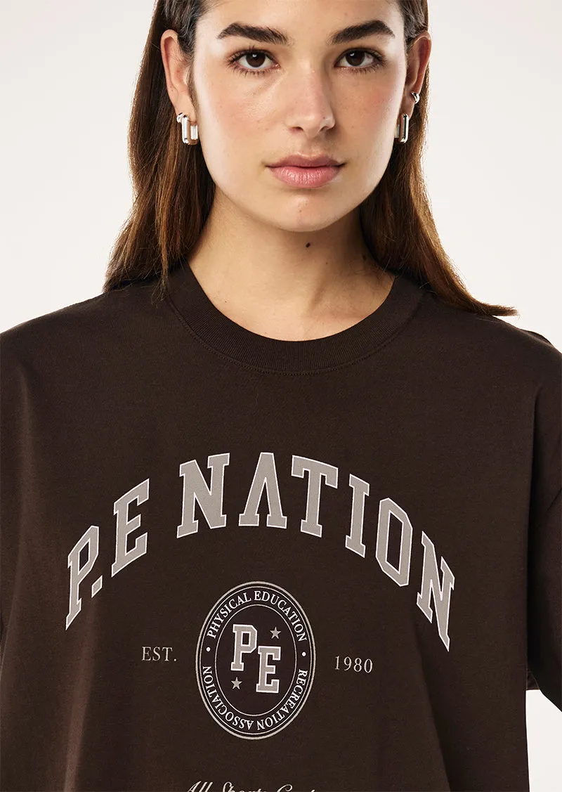 LIBERTY TEE IN ESPRESSO sold by P.E Nation product image thumbnail 2