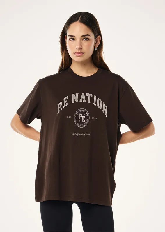 LIBERTY TEE IN ESPRESSO made by P.E Nation