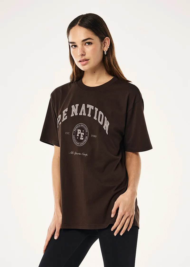 LIBERTY TEE IN ESPRESSO sold by P.E Nation product image thumbnail 3