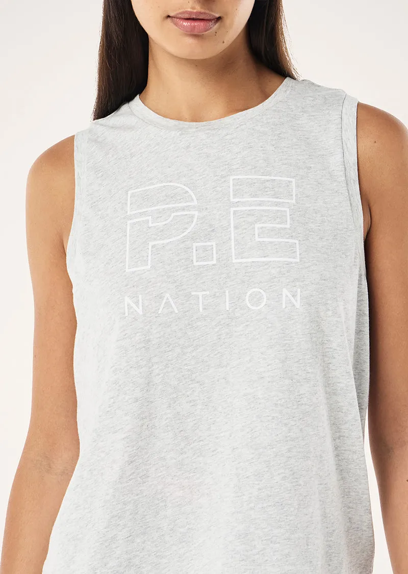HEADS UP TANK IN GREY MARLE sold by P.E Nation product image thumbnail 3