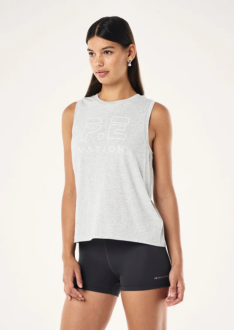 HEADS UP TANK IN GREY MARLE sold by P.E Nation product image thumbnail 4