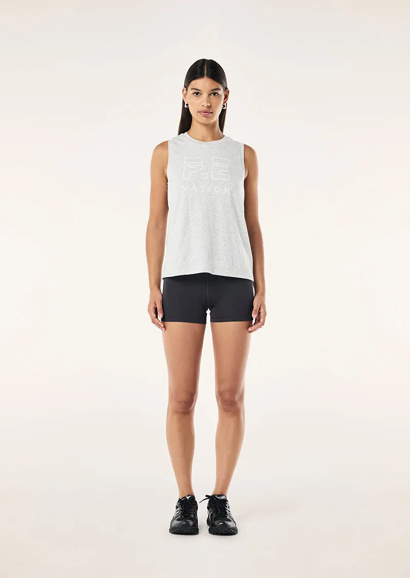 HEADS UP TANK IN GREY MARLE sold by P.E Nation product image thumbnail 2