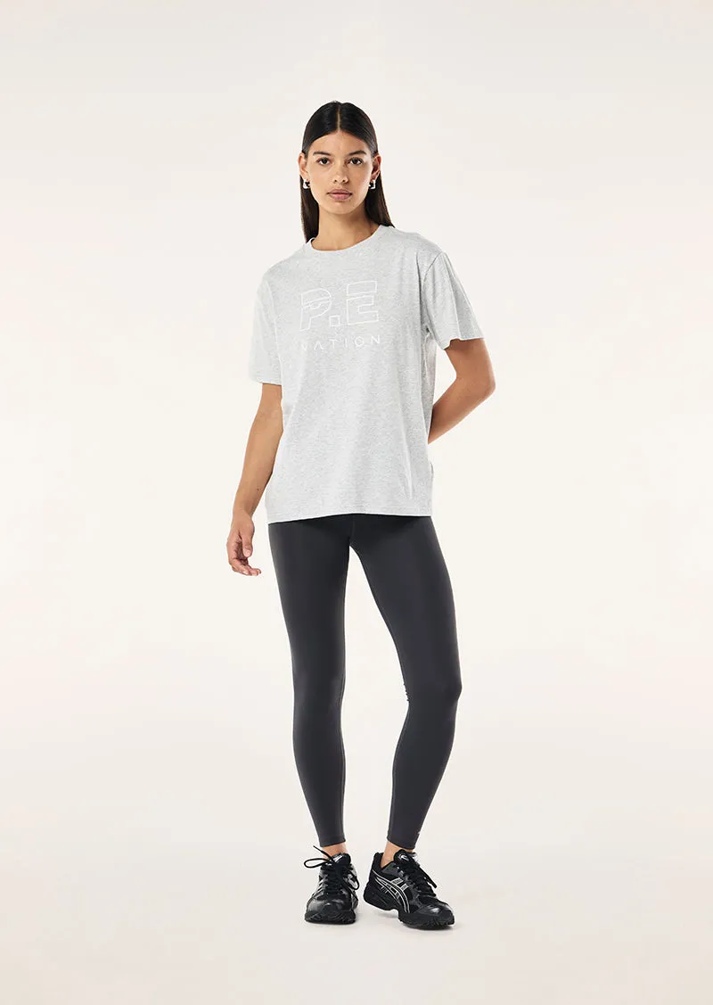 HEADS UP TEE IN GREY MARLE sold by P.E Nation product image thumbnail 5