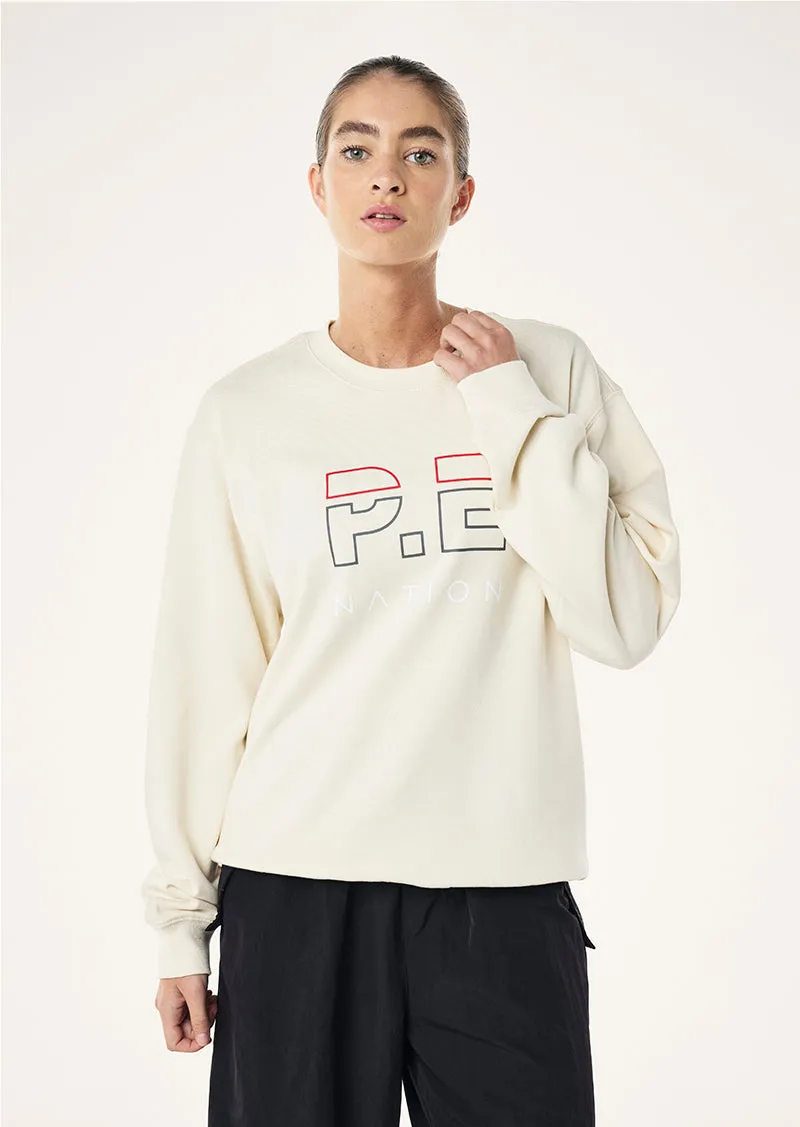 HEADS UP SWEAT IN WHISPER WHITE sold by P.E Nation