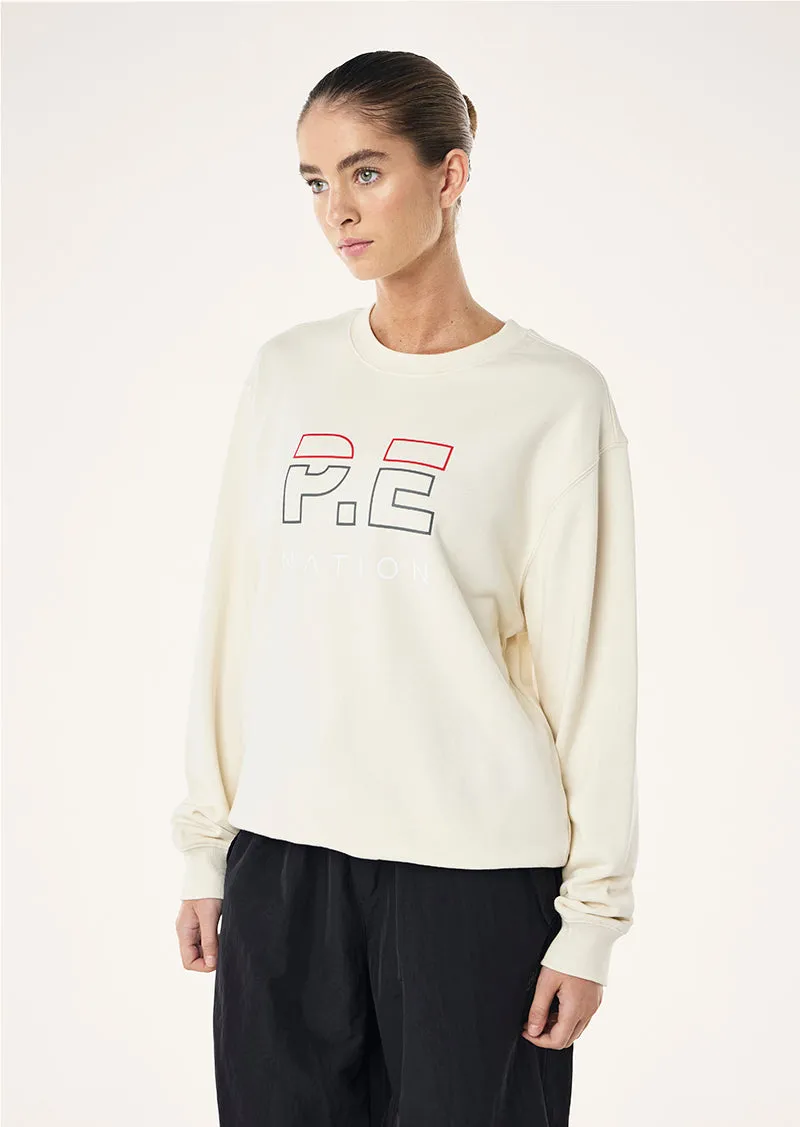 HEADS UP SWEAT IN WHISPER WHITE sold by P.E Nation product image thumbnail 4