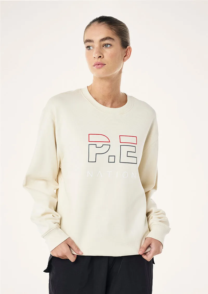 HEADS UP SWEAT IN WHISPER WHITE sold by P.E Nation product image thumbnail 3