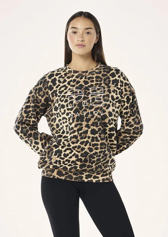 HEADS UP SWEAT IN LEOPARD made by P.E Nation