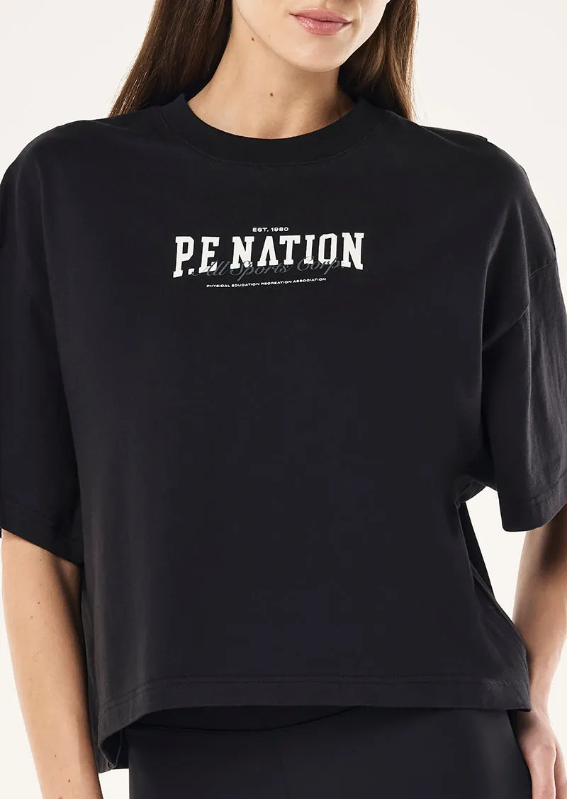 FULL OUT CROPPED TEE IN BLACK sold by P.E Nation product image thumbnail 2