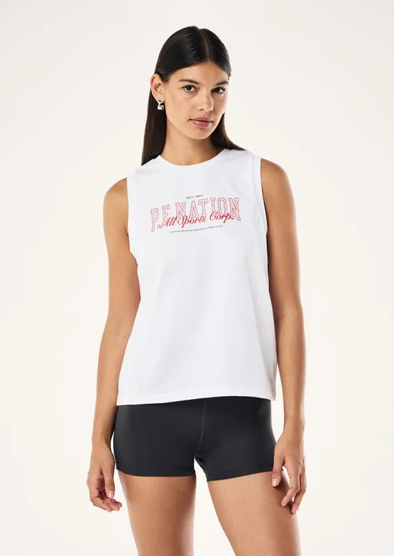FULL OUT TANK IN OPTIC WHITE sold by P.E Nation