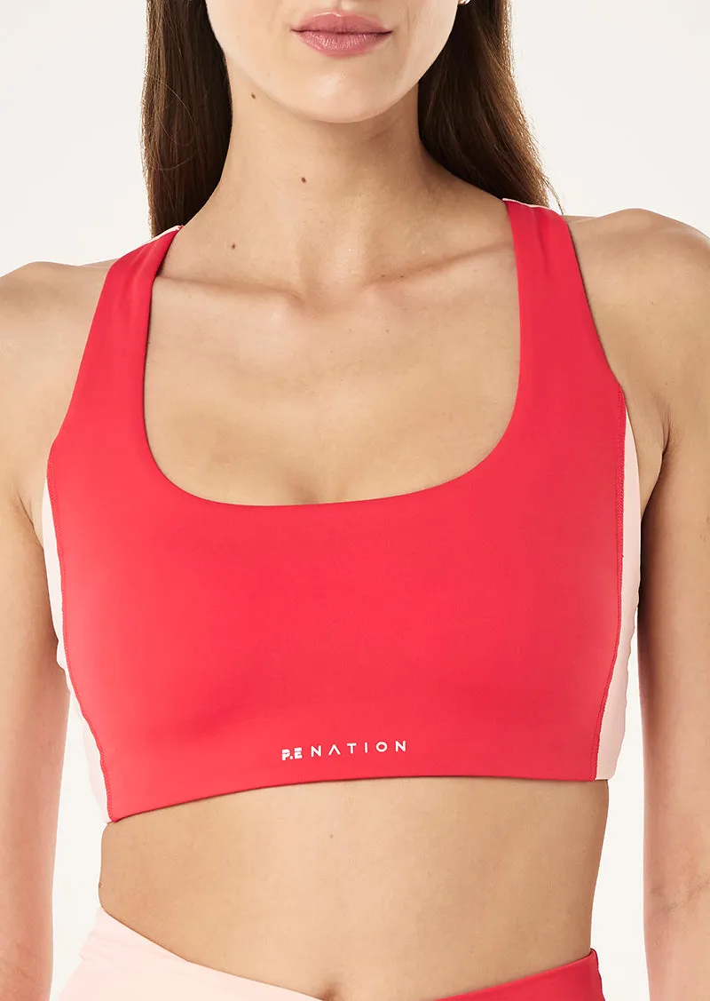 ZONE SPORTS BRA IN STRAWBERRY sold by P.E Nation product image thumbnail 3