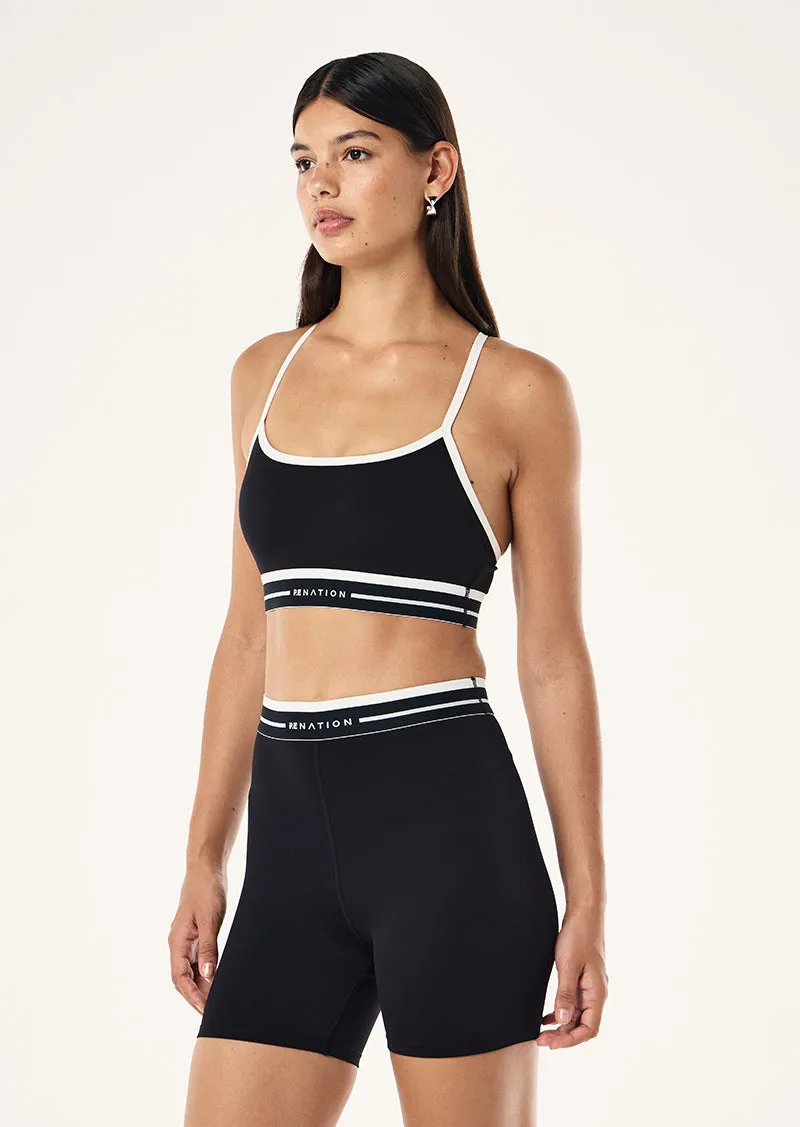 ADVANTAGE SPORTS BRA IN BLACK & WHISPER WHITE sold by P.E Nation product image thumbnail 5