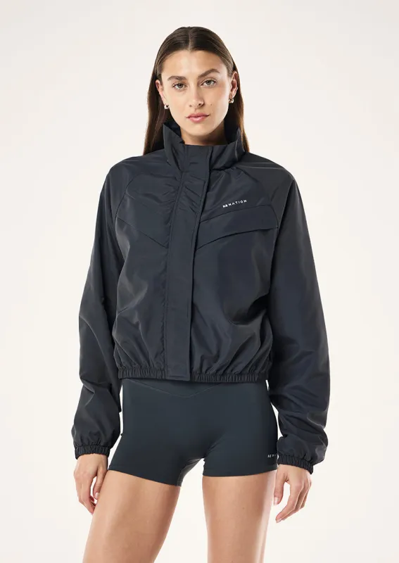 SHIELD JACKET IN MARINE BLUE sold by P.E Nation