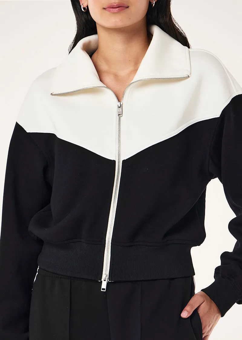 TRIUMPH JACKET IN BLACK & WHISPER WHITE sold by P.E Nation product image thumbnail 2