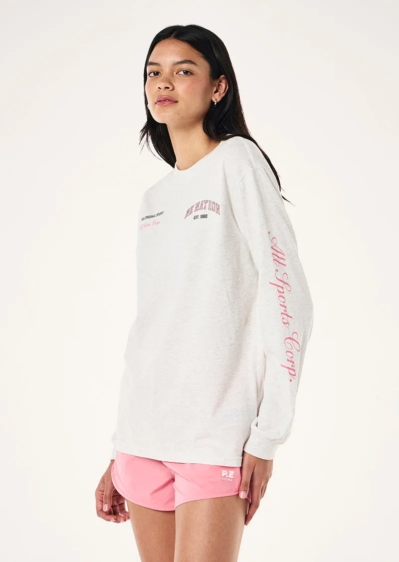 BASE LONG SLEEVE TEE IN GREY MARLE sold by P.E Nation product image thumbnail 3