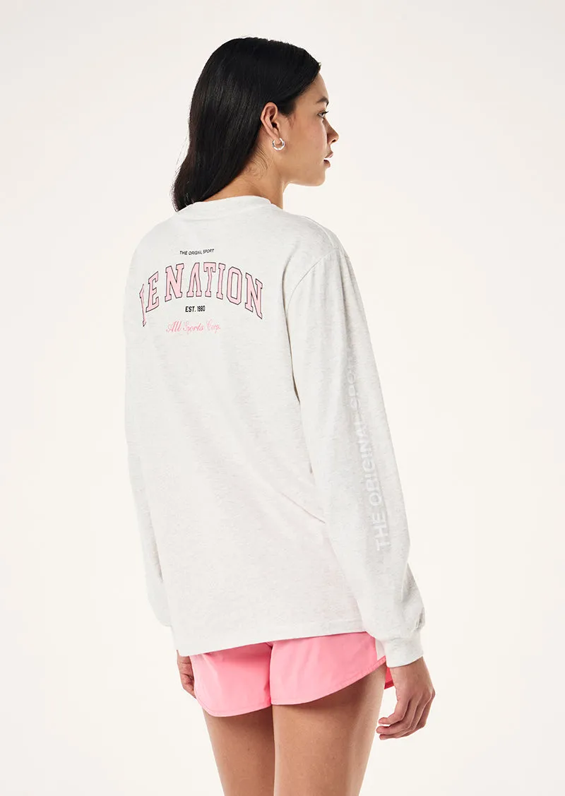BASE LONG SLEEVE TEE IN GREY MARLE sold by P.E Nation product image thumbnail 4