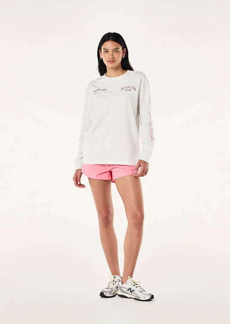 BASE LONG SLEEVE TEE IN GREY MARLE sold by P.E Nation product image thumbnail 5