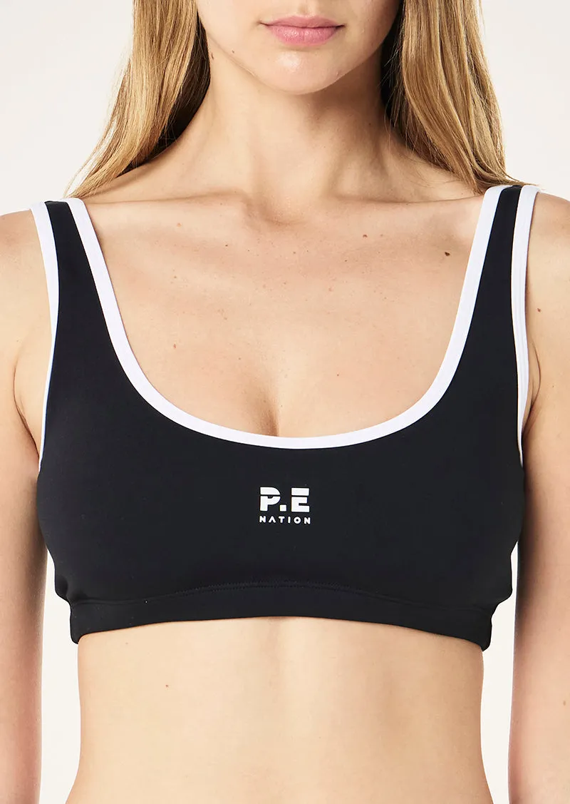 SOFT LUXE SCOOP BRA IN BLACK sold by P.E Nation product image thumbnail 4