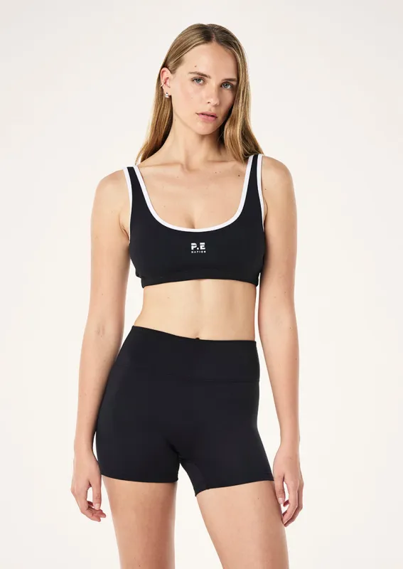 SOFT LUXE SCOOP BRA IN BLACK sold by P.E Nation