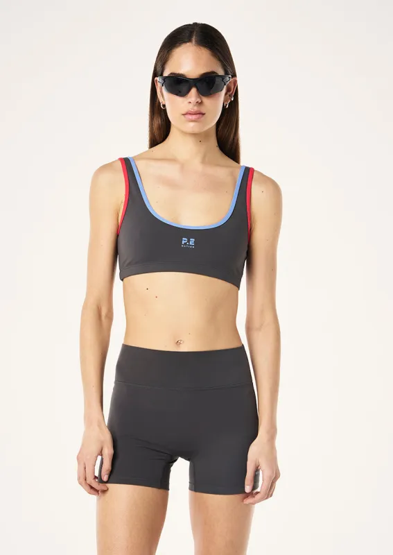 SOFT LUXE SCOOP BRA IN GUNMETAL sold by P.E Nation