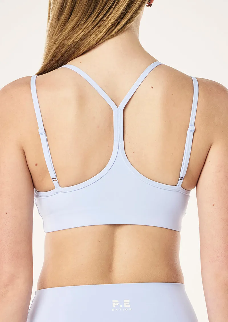 VENTURE SPORTS BRA IN HEATHER BLUE sold by P.E Nation product image thumbnail 3