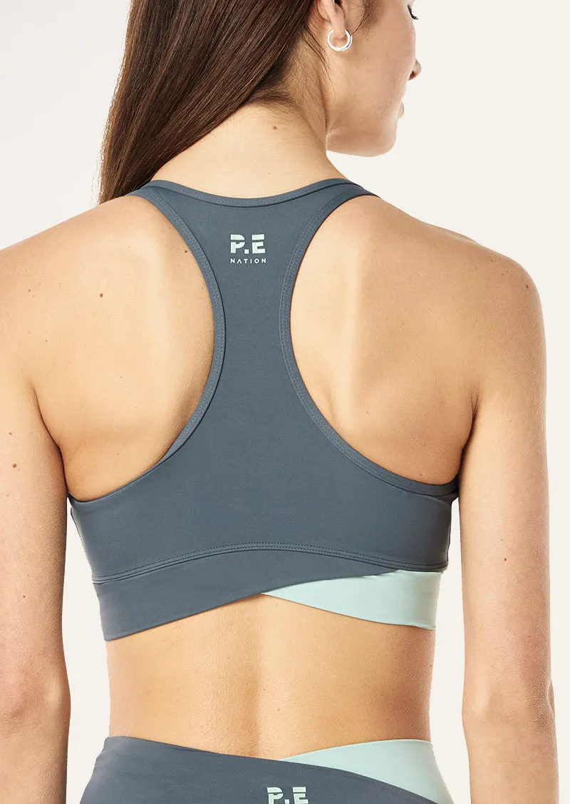 WANDER SPORTS BRA IN THUNDER sold by P.E Nation product image thumbnail 3