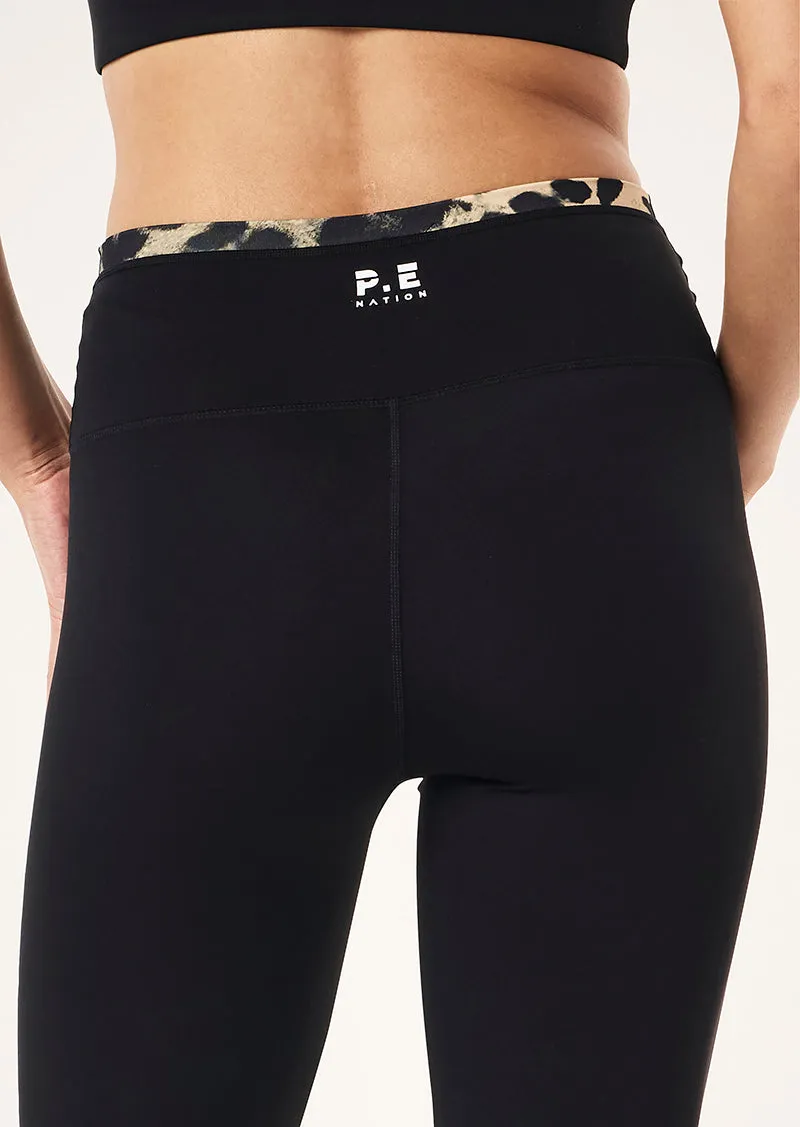 VITA FULL LENGTH LEGGING IN BLACK & LEOPARD sold by P.E Nation product image thumbnail 2