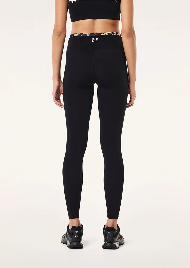 VITA FULL LENGTH LEGGING IN BLACK & LEOPARD sold by P.E Nation product image thumbnail 5