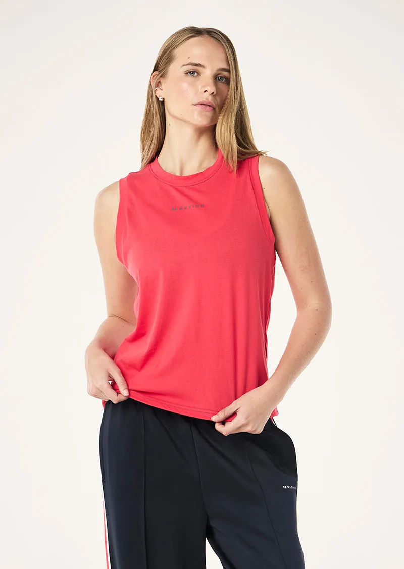 SHIFT TANK IN STRAWBERRY sold by P.E Nation