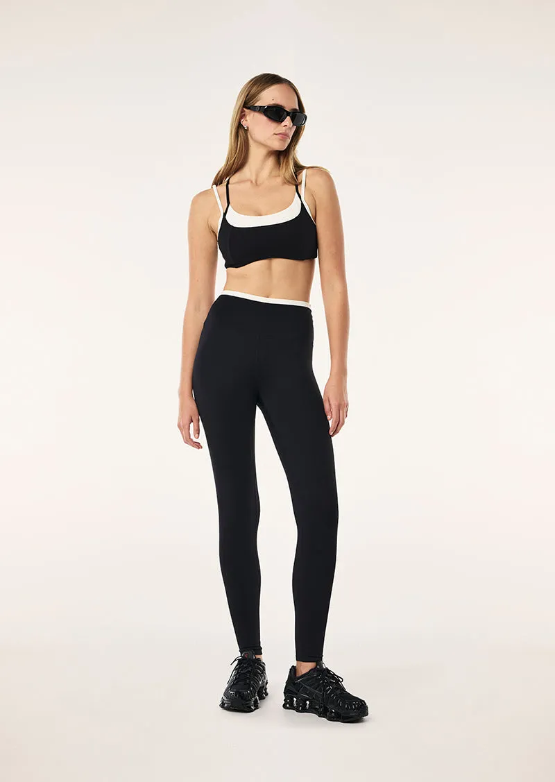 VITA FULL LENGTH LEGGING IN BLACK & WHISPER WHITE sold by P.E Nation