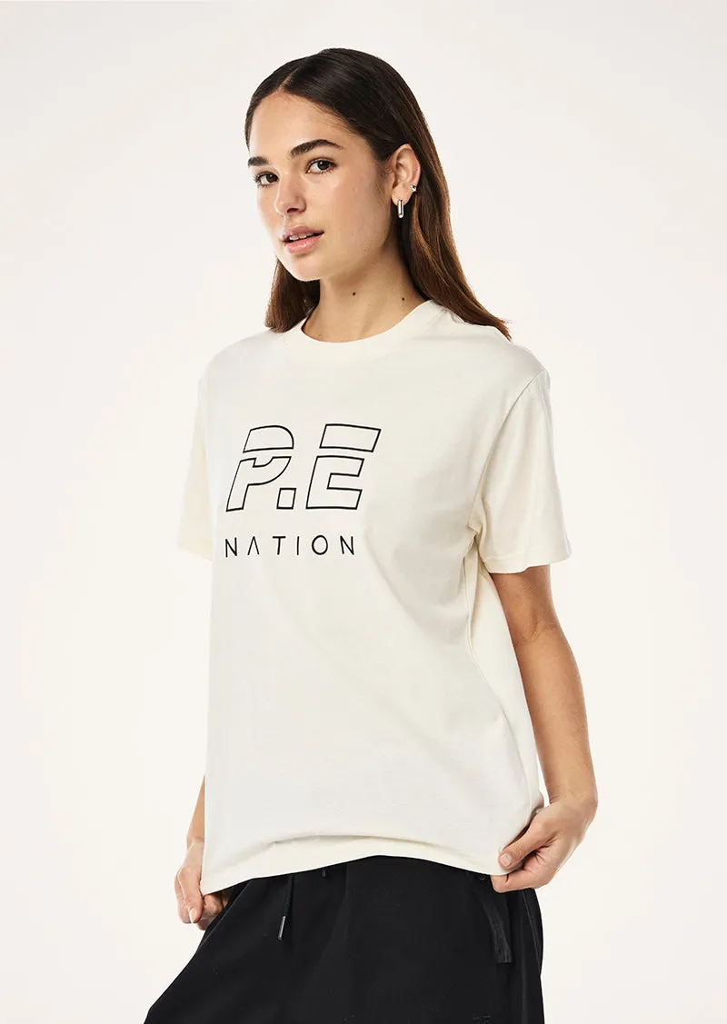 HEADS UP TEE IN WHISPER WHITE sold by P.E Nation product image thumbnail 3