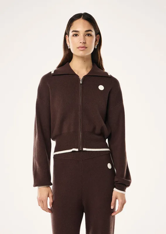 VERGE KNIT JACKET IN ESPRESSO sold by P.E Nation
