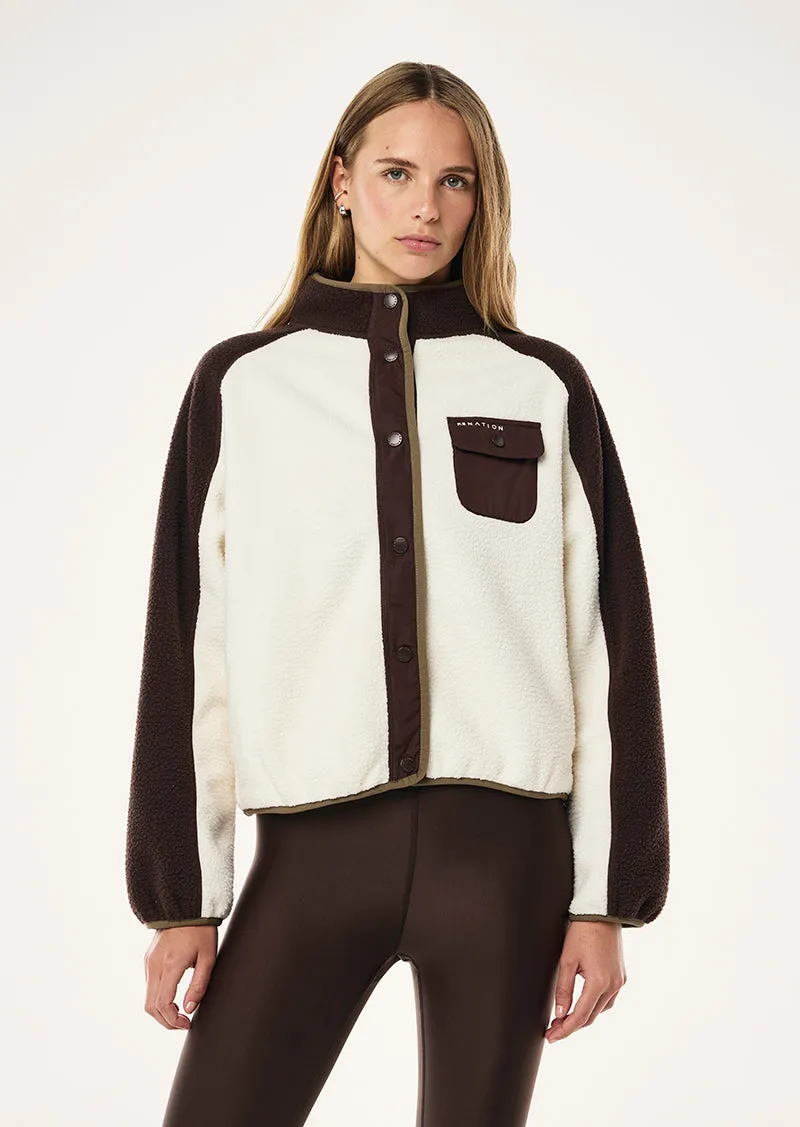 TAKEOVER JACKET IN WHISPER WHITE sold by P.E Nation