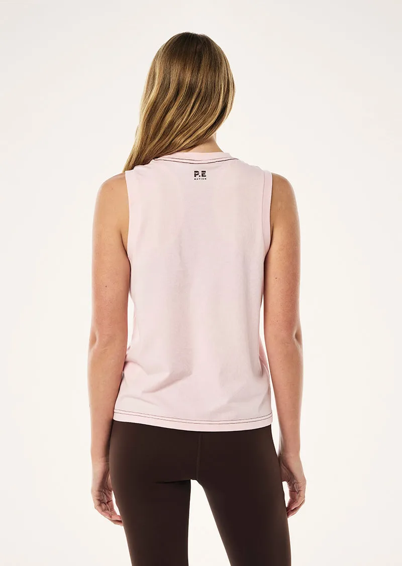 SHIFT TANK IN CHALK PINK sold by P.E Nation product image thumbnail 3