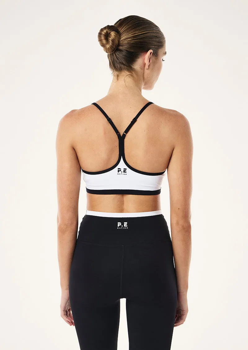 FUNDAMENTAL SPORTS BRA IN OPTIC WHITE sold by P.E Nation product image thumbnail 2