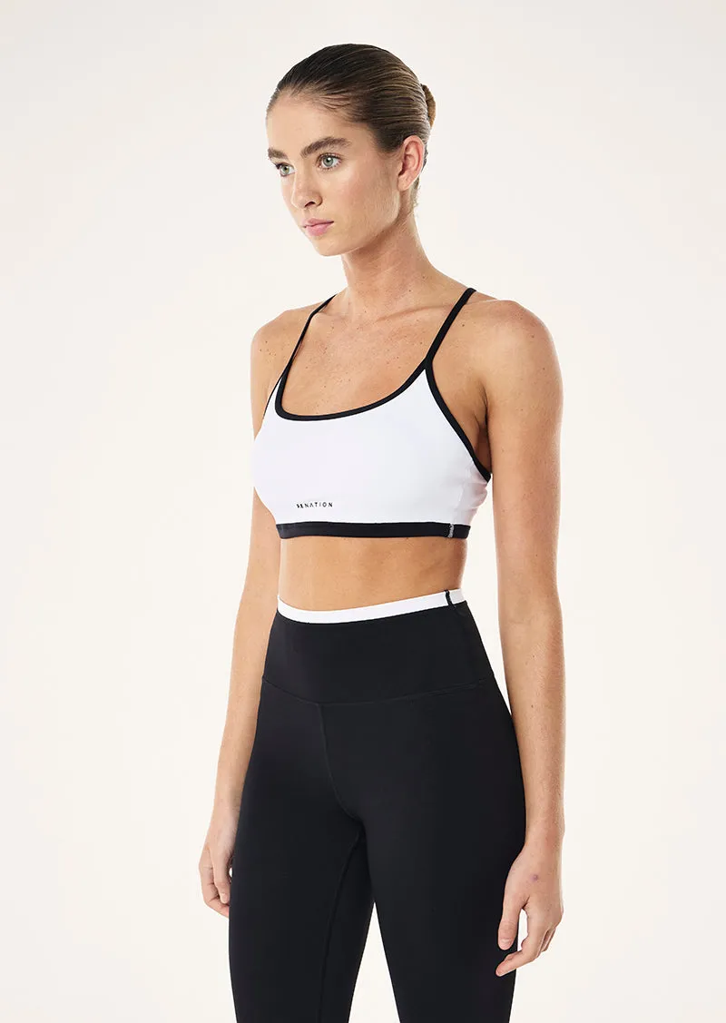 FUNDAMENTAL SPORTS BRA IN OPTIC WHITE sold by P.E Nation product image thumbnail 3