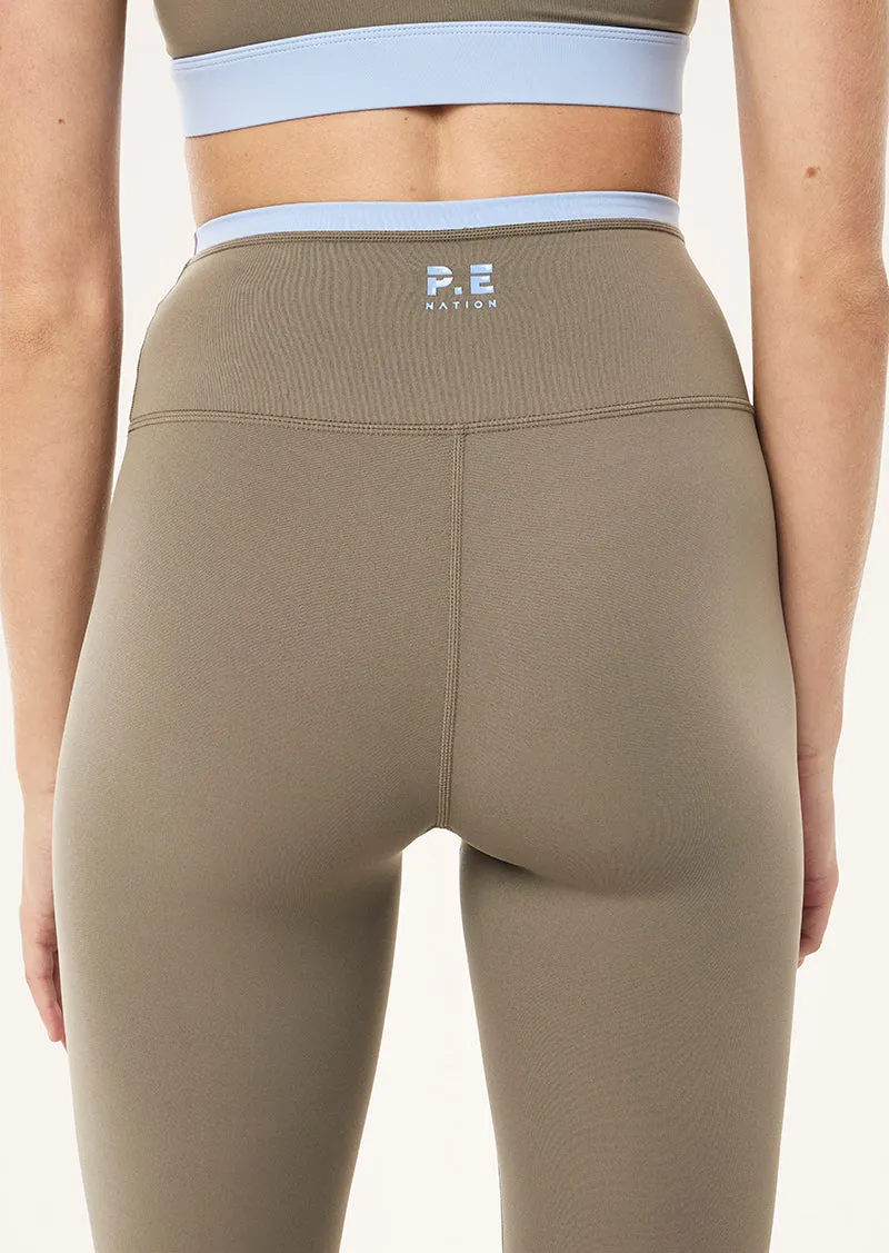 VITA FULL LENGTH LEGGING IN FAWN & DUSTY BLUE sold by P.E Nation product image thumbnail 3
