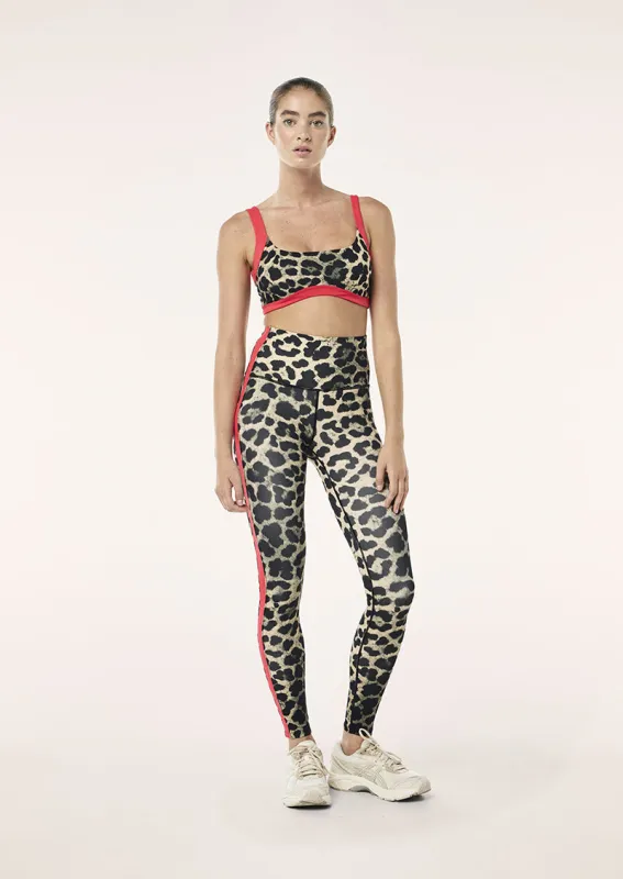 HIGHGATE FULL LENGTH LEGGING IN LEOPARD & STRAWBERRY sold by P.E Nation