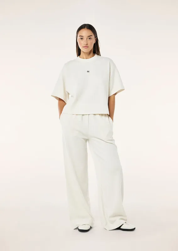 PRINTEMPS WAFFLE TRACKPANT IN WHISPER WHITE sold by P.E Nation