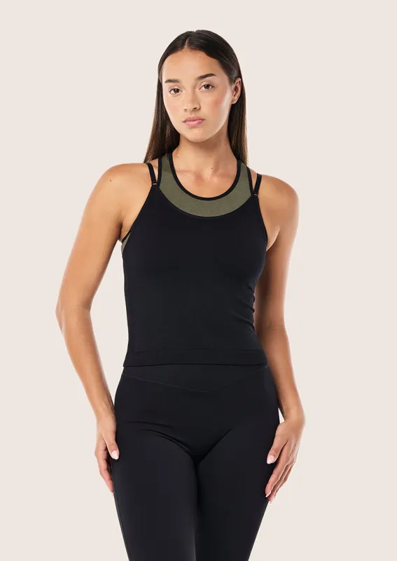 SUTTON TANK IN BLACK sold by P.E Nation