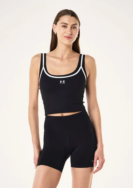 FORWARD TANK IN BLACK sold by P.E Nation