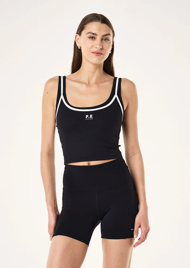 FORWARD TANK IN BLACK sold by P.E Nation