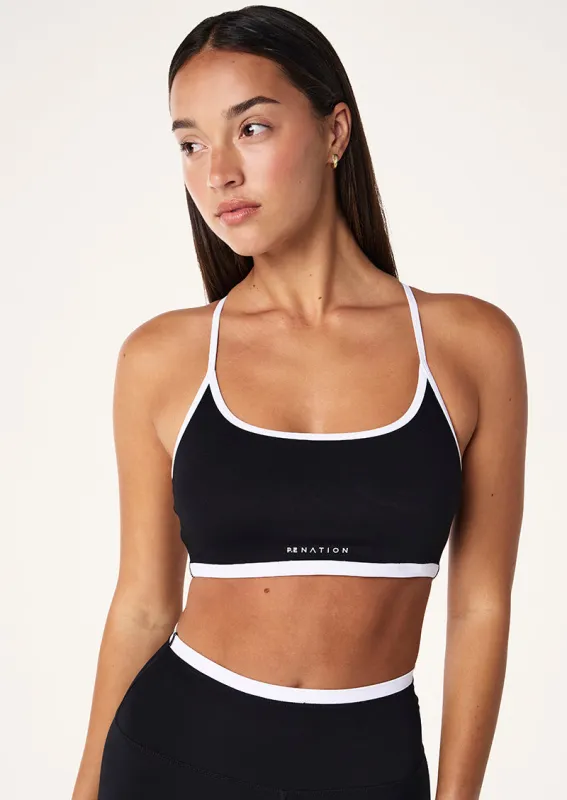 FUNDAMENTAL SPORTS BRA IN BLACK sold by P.E Nation