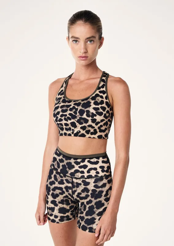 STELLAR SPORTS BRA IN LEOPARD made by P.E Nation