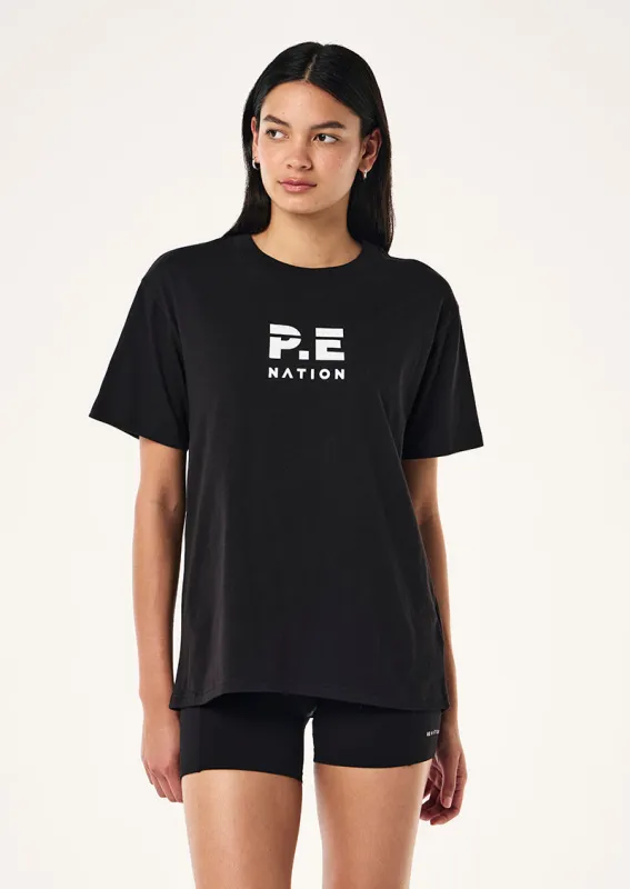 HEADS UP 2 TEE IN BLACK made by P.E Nation