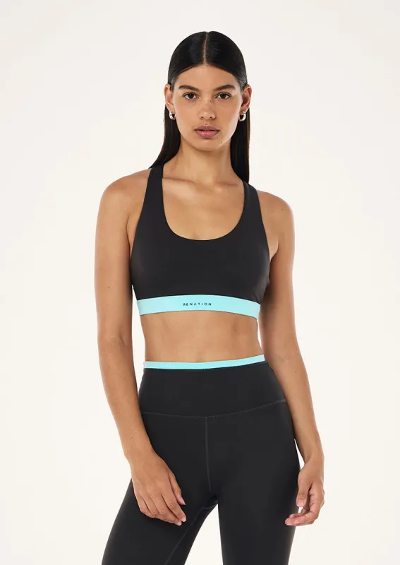 LUMIFY SPORTS BRA IN SMOKESTONE sold by P.E Nation