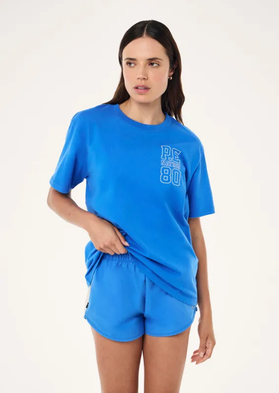 ELYSIAN TEE IN PALACE BLUE made by P.E Nation
