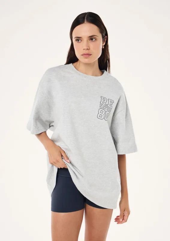 BLITZ TEE IN GREY MARLE made by P.E Nation