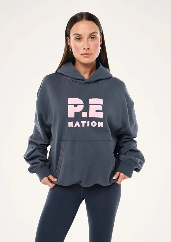 STRIDE HOODIE IN MARINE BLUE made by P.E Nation