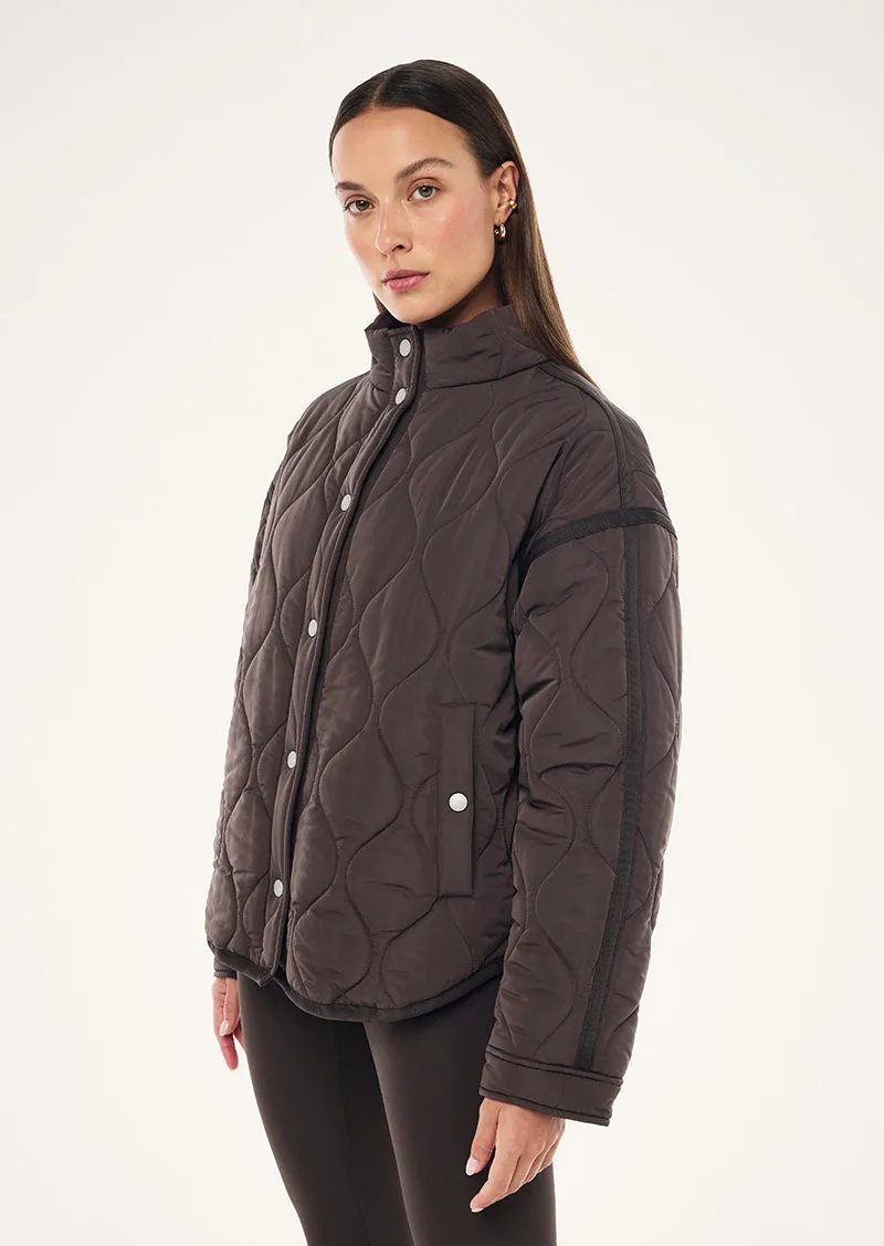 SURGE QUILT JACKET IN COFFEE sold by P.E Nation product image thumbnail 4