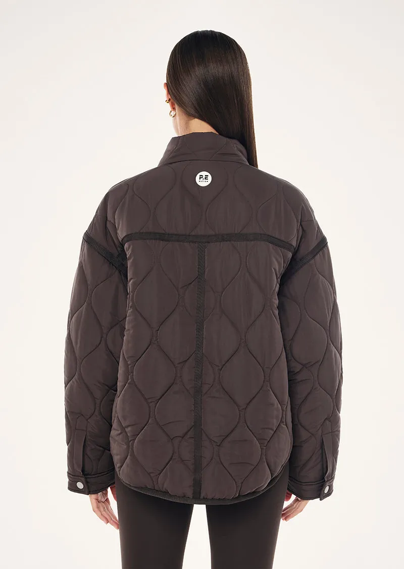 SURGE QUILT JACKET IN COFFEE sold by P.E Nation product image thumbnail 5